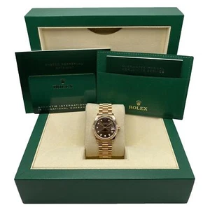 Rolex Datejust 31mm 278275 President Rose Gold Chocolate Diamond Dial Watch 2023 - Picture 1 of 8