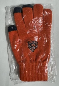 NFL Chicago Bears Knit Orange & Blue tips Gloves w/ Dr Pepper - New - Picture 1 of 5