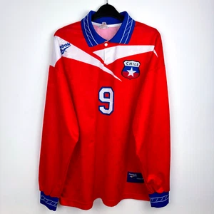 Camiseta de fútbol local original Chile 1997/1998/1999 manga larga Reebok - 9 Zamarano - Imagen 1 de 10