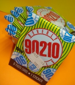 Beverly Hills 90210 Topps TRADING CARD w/ Stickers Lot (8)x PACKS MINT 