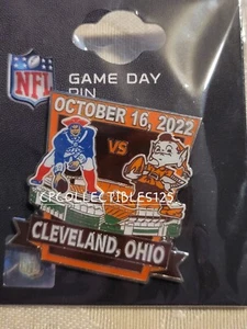 New England Patriots VS Cleveland Browns GAME DAY PIN 10/16/2022 NEW - Picture 1 of 1