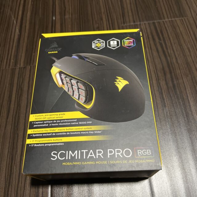 SCIMITAR PRO RGB Optical MOBA/MMO Gaming Mouse — Yellow