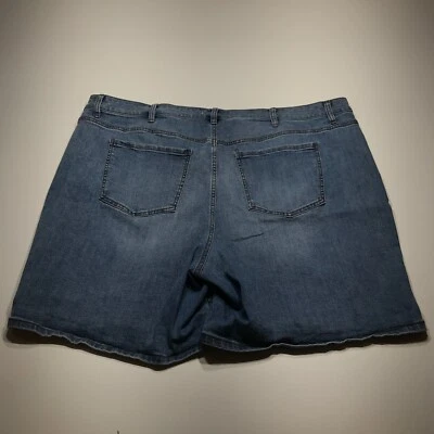 Pantalones Cortos Lane Bryant Para Mujer Talla 24W Denim Calce Firma Tiro Medio Novio Midi Foto 1 de 4