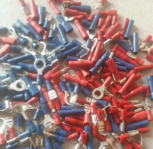 Red Blue And Yellow Crimp Connectors Cars Trailers Motorcycles And Scooters - Picture 1 of 43
