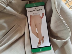 Hilary Radley Pull-On Ankle Pants Tan Size XL NEW - Picture 1 of 9