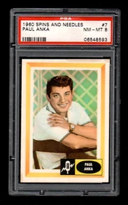 1960 Fleer Spins and Needles #7 Paul Anka PSA 8 - Picture 1 of 2