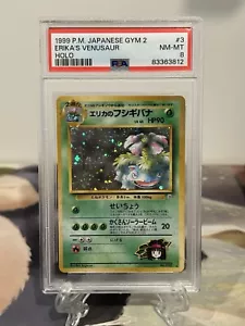 Pokemon Card Erika’s Venusaur - Japanese Gym 2 Set No. 3 - PSA 8 NM-MINT -Holo - Picture 1 of 2