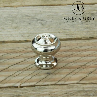 POLISHED NICKEL SOLID BRASS CABINET DOOR HANDLES CHEST DRAWER KITCHEN KNOBS PULL - Image 1 of 3