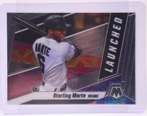 2021 Panini Mosaic Launched Insert Starling Marte #L7 Miami Marlins - Picture 1 of 2