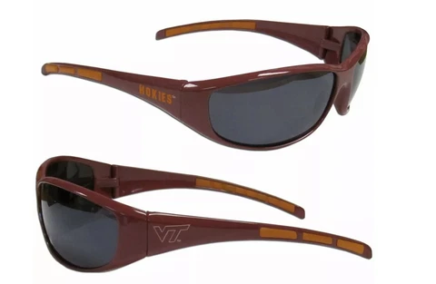Virginia Tech Hokies Sunglasses 3 Dot Wrap UV 400 Protection New Licensed Cover