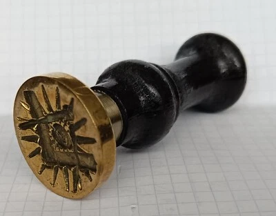 Freimaurer   Petschaft   Wachssiegel   Messing - Bild 1 von 4