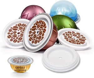 Reusable Lids for Vertuo, 4 Pcs Food Grade Silicon for Nespresso Reusable Pods V - Picture 1 of 13