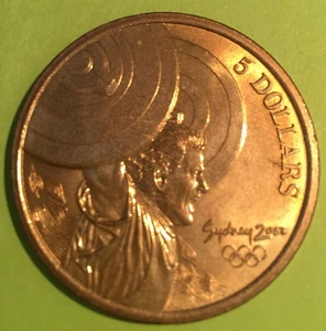 2000 $5 Sydney Olympics Weightlifting - Picture 1 of 2