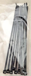 10pc Black Nylon Band 100mm Zip Tie Superchamp Blazing Blazer Tamiya 9808134 - Picture 1 of 3