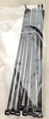 10pc Black Nylon Band 100mm Zip Tie Superchamp Blazing Blazer Tamiya 9808134 - Image 1 of 3