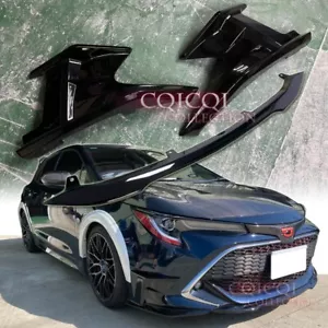 Gloss Black front splitter + spoiler for Toyota 19~22 Corolla hatchback SE XSE ◎ - Foto 1 di 9