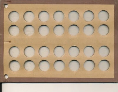 Tablero de monedas MEGHRIG Nº 1450 centavos de Estados Unidos en blanco Foto 1 de 2