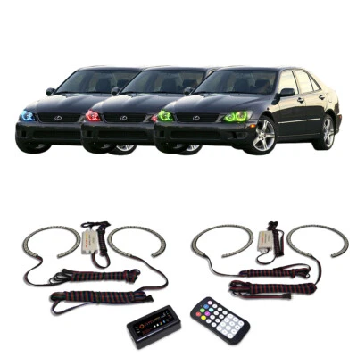RGB Multi Color Bluetooth Headlight Halo kit for Lexus is300 01-05 Foto 1 de 4