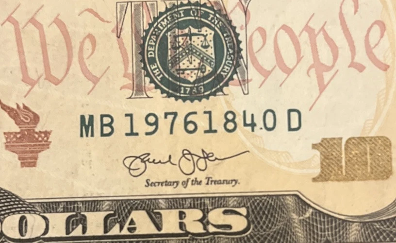 4/18/1976 Birthday / Anniversary Date Note April 18th 1976 $10 Ten Dollar Bill - Image 1 of 4