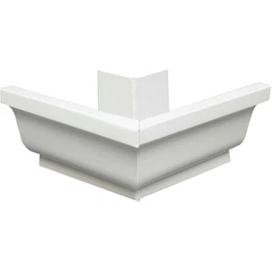 Amerimax 5 In. Galvanized White Mitre Gutter Outside Corner 33202 Pack of 10 - Picture 1 of 1