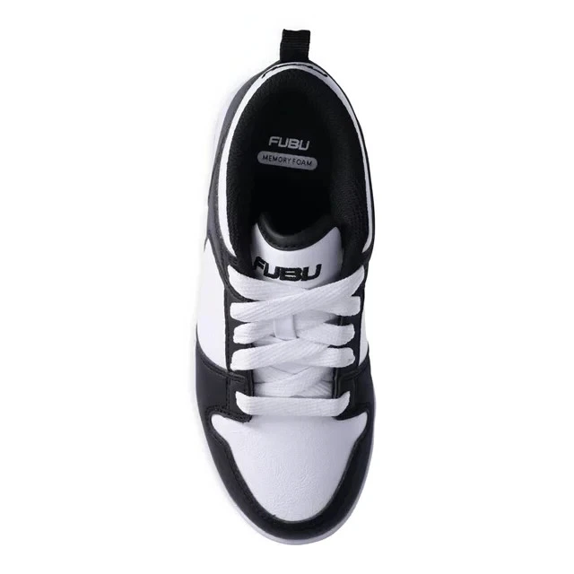 FUBU Boys SIZE 6 Half Court Low Top Sneakers Black/White