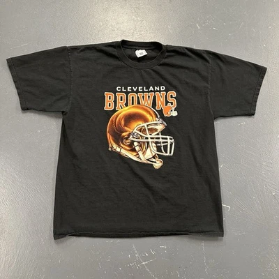 2000s NFL Cleveland Browns graphic t shirt no size tag looks XL Measured 24x31 - Image 1 of 4