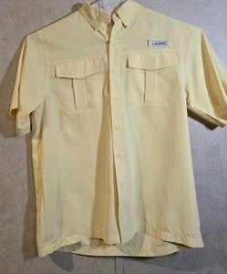 Camisa de pesca Habit ventilada amarilla manga corta camping al aire libre para hombre talla M - Imagen 1 de 12