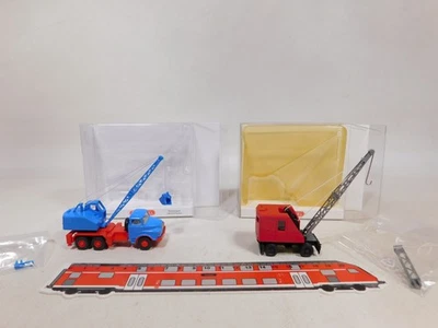 2X Wiking H0 1:87 Gru 0662 06 Carro Gru MAN Fuchs 896 01 34 Mint+Box #DW792-0,5 - Immagine 1 di 4