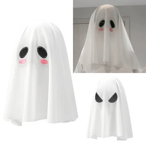Womens Spooky Ghost Mask Double Sided Wearable Headgear Halloween Cosplay Party - Picture 1 of 10