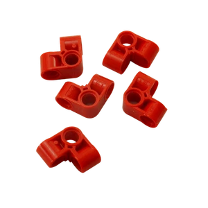 5 NEW LEGO Technic, Pin Connector Perpendicular 2 x 2 Bent Red - Picture 1 of 1