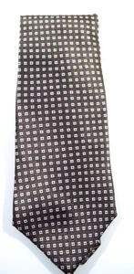 New Men's Pierre Cardin 100% Silk Neck Tie, Geometric Square Pattern - Picture 1 of 5