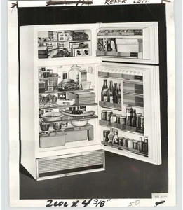 HAUSLAND Werbung Norge Dünnwand Design KÜHLSCHRANK 1964 Pressefoto - Bild 1 von 2