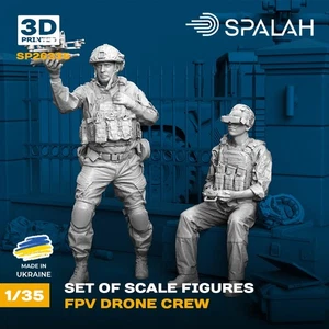1:35 Figuren Set FPV Drohne Crew Scale Figur Modell Spalah SP26335 - Bild 1 von 3