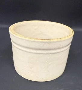 Antiker alter primitiver Steinzeug BUTTERTOPF Küche Bauernhaus Geschirr Schale - Bild 1 von 6