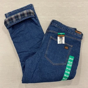 Pantalones de mezclilla REALTREE forrados de franela para hombre 38 x 30 azul pierna recta acolchados a cuadros - Imagen 1 de 14