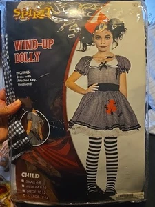 Spirit Halloween Child Wind Up Doll Costume Size 12 - 14 Dress Up BRAND NEW - Picture 1 of 6