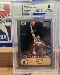 2003-04 BAZOOKA PARALLEL #256B DWYANE WADE BGS BECKETT GRADED 8 - Picture 1 of 2