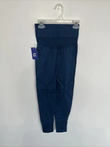 Leggings para mujer JoyLab acanalados sin costuras ópalo azul talla XS - Imagen 1 de 8