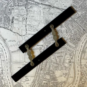 Regla Paralela De Colección 12" Ébano Y Latón Arquitecto Técnico Marítimo Dibujo - Imagen 1 de 4