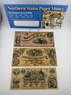 Set of 9 Northern States Paper Money Facsimile Printing Reproductions SPC1289 - Image 1 of 4