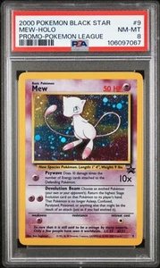PSA 8 Mew Holo #9 2000 Pokemon Promo Black Star 106097067 - Picture 1 of 2