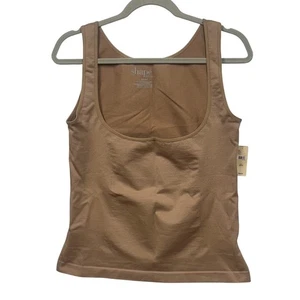 Shape by Cacique hellbraunes nahtloses Damen-Tanktop Übergröße 22/24 neu mit Etikett - Bild 1 von 12