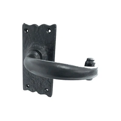 Regal Cast Iron Black Antique Internal Door Handles Set on Backplate - Image 1 of 2