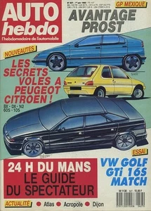 AUTO HEBDO n°627 01/06/1988 GUIDE 24h du MANS VW GOLF GTI 16S - Imagen 1 de 1