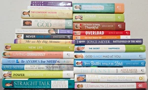 Joyce Meyer Books Huge 25 Lot - 19 Hardcover 6 Paperback Christian Self Help etc - Picture 1 of 4