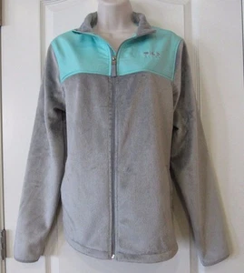 FILA SPORT Biella Print Performance Fleece Gray/Aqua Jacket - Women's Sz XS NWT - Picture 1 of 3