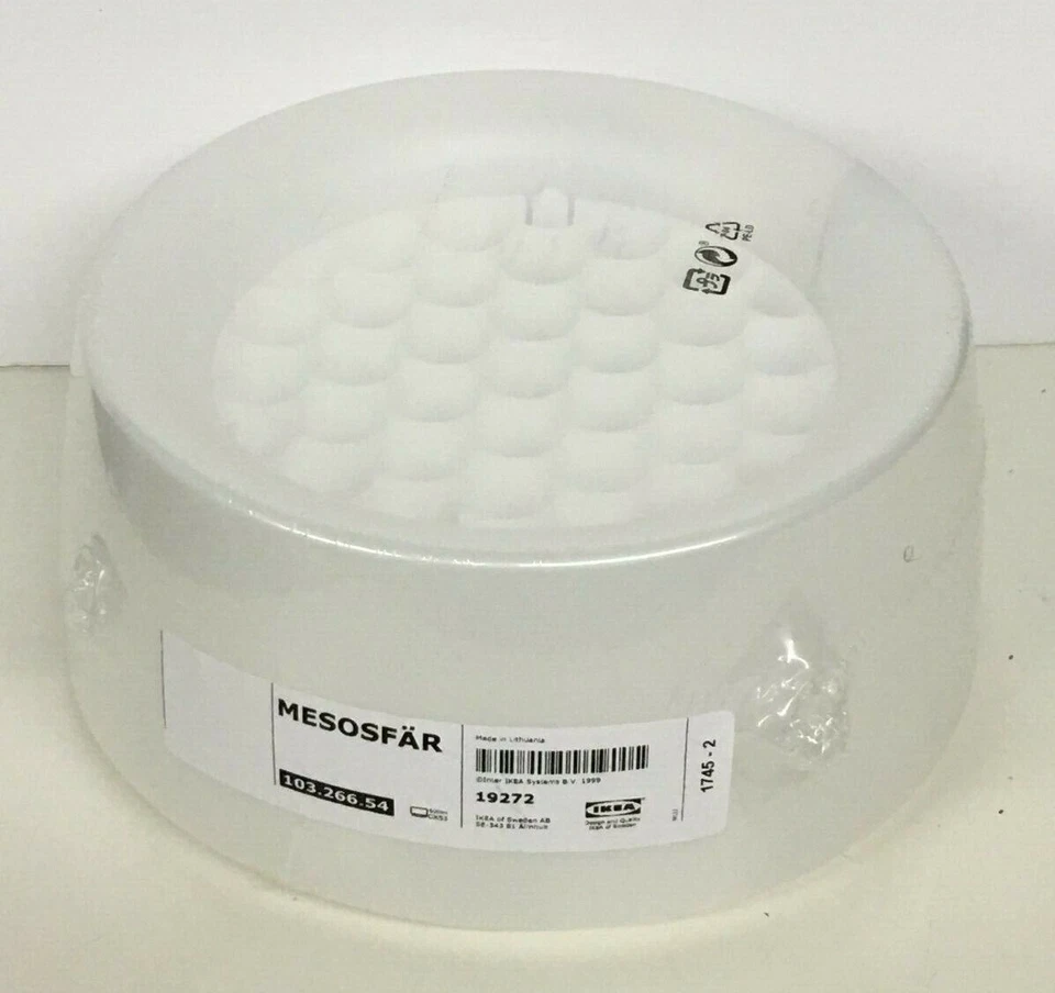 IKEA Mesosfar Ceiling Lamp Round 4" " White 103.266.54 -