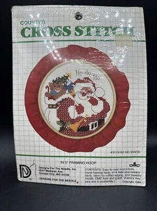 Christmas Cross Stitch 1984 Ho Ho Ho Santa Kit Cross Stitch #3113 New In Package - Picture 1 of 3