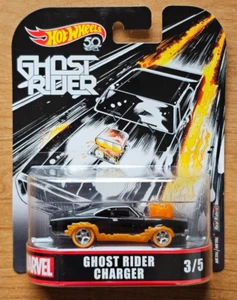 FLD30-4B10 HOTWHEELS MARVEL GHOST RIDER CHARGER BLACK 3/5 - Picture 1 of 2