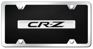 Honda CRZ Name Plate Black Acrylic Kit License Plate Frame Official Licensed - Imagen 1 de 2